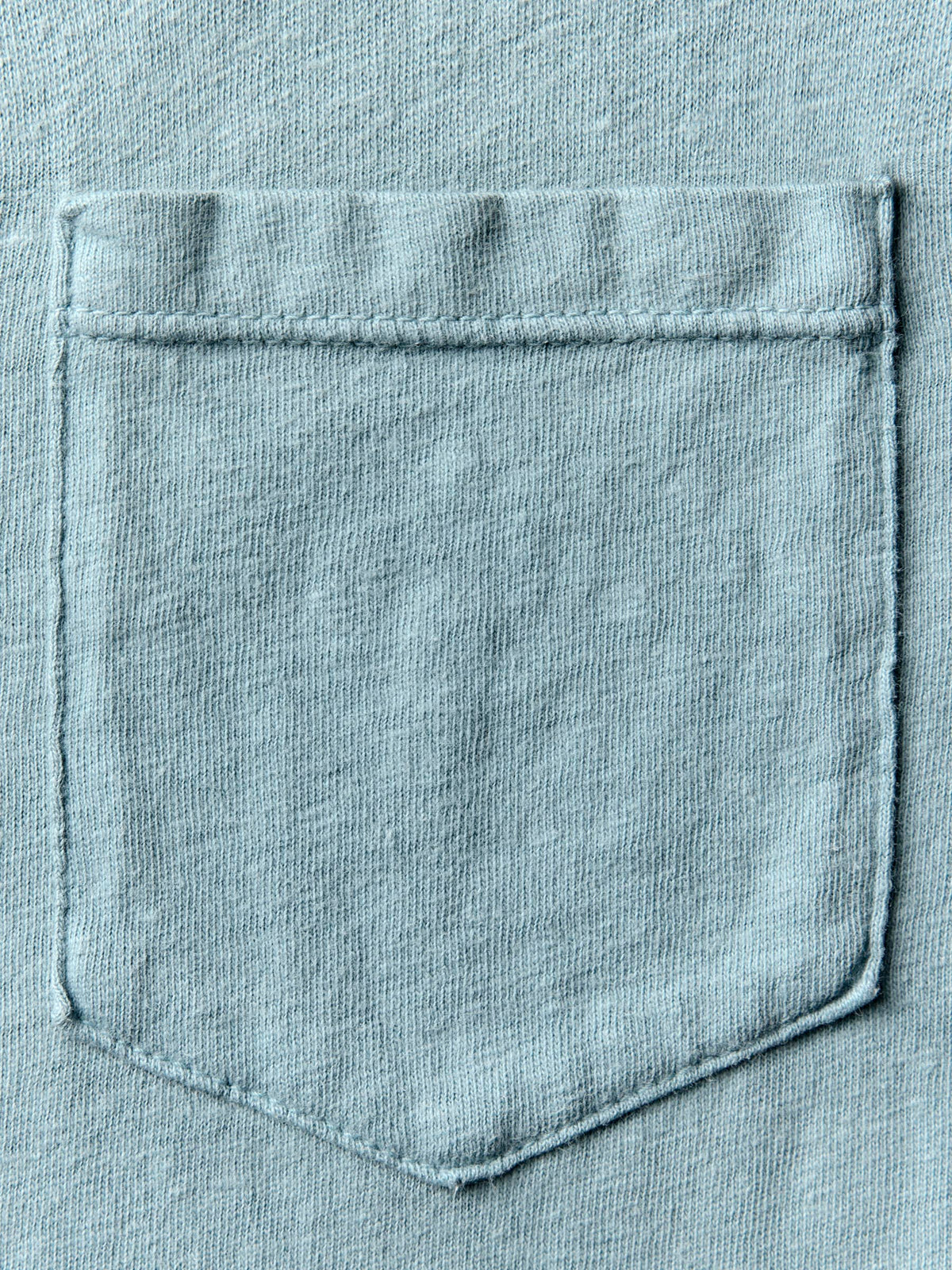 sky blue knit pocket tee