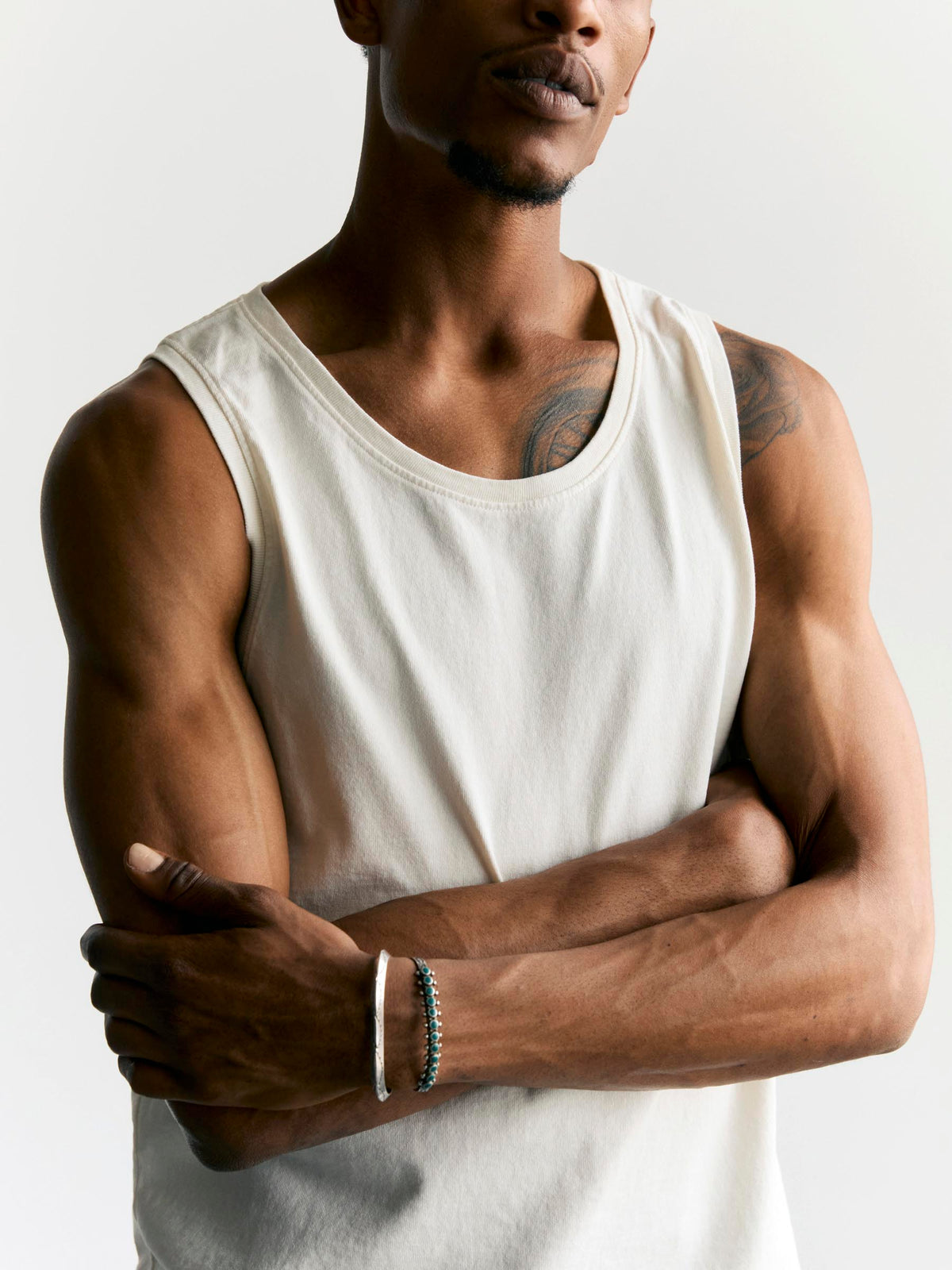 midweight box tank in vintage white