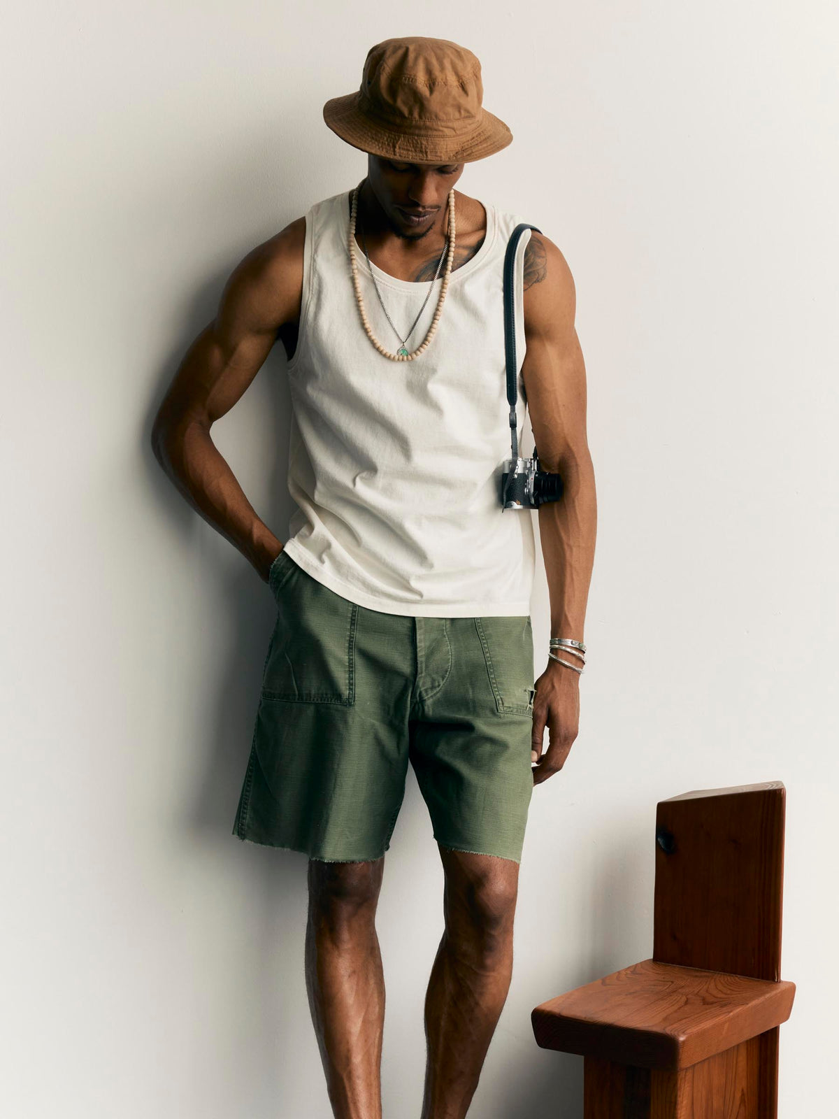 midweight box tank in vintage white