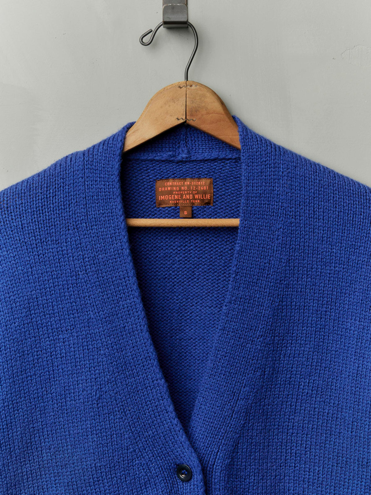 vintage cardigan in royal blue