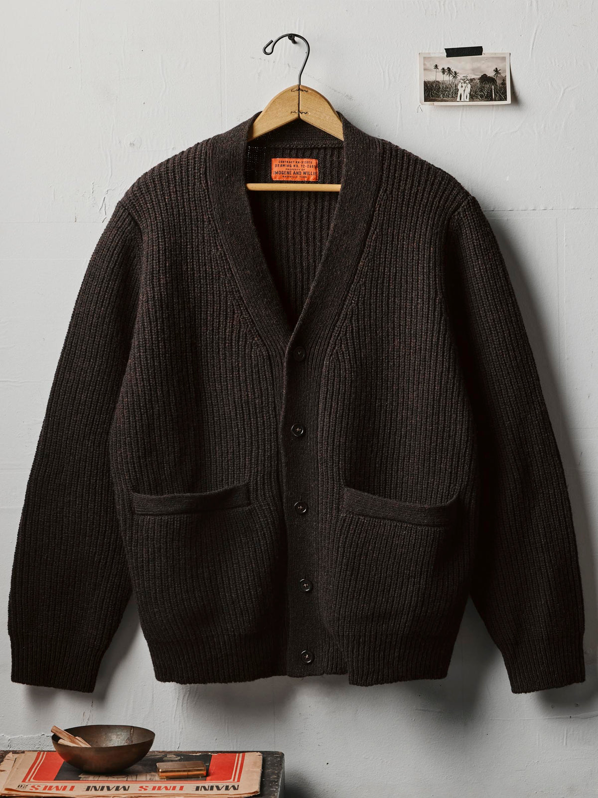 berkley cardigan marled brown