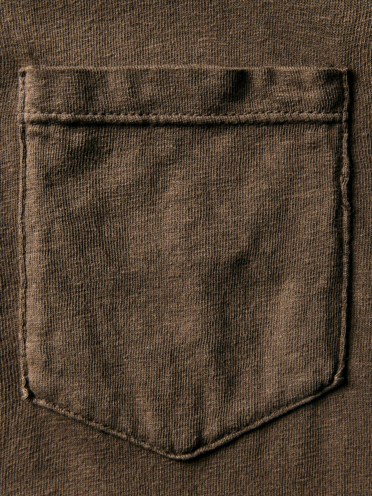 brown knit pocket tee