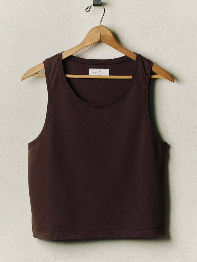 midweight box tank in brown