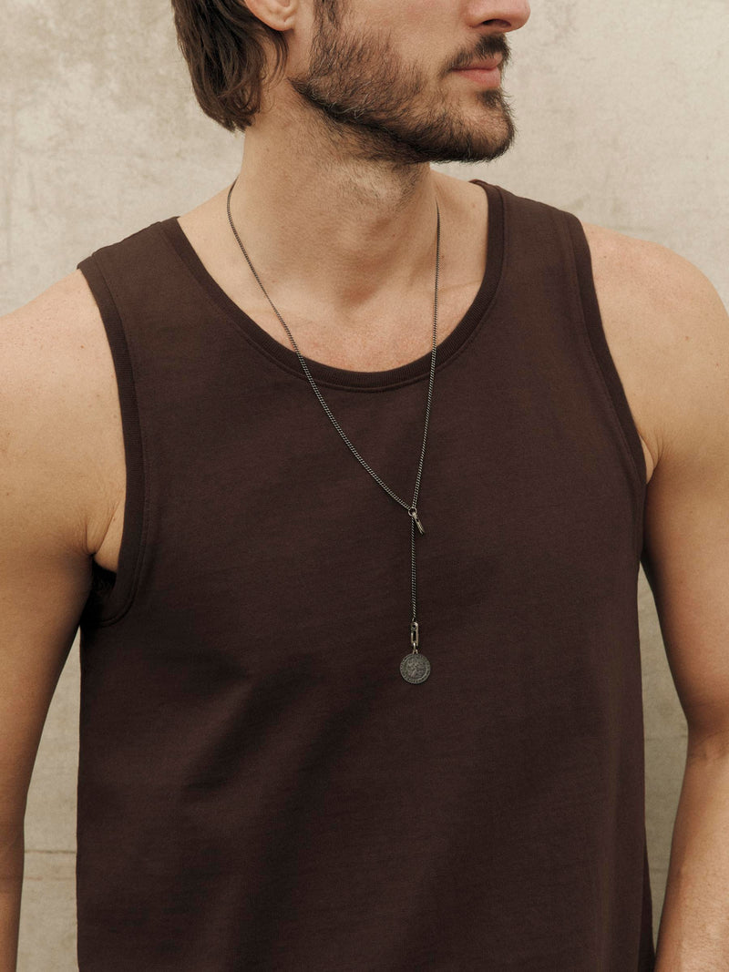 midweight box tank in brown - Model