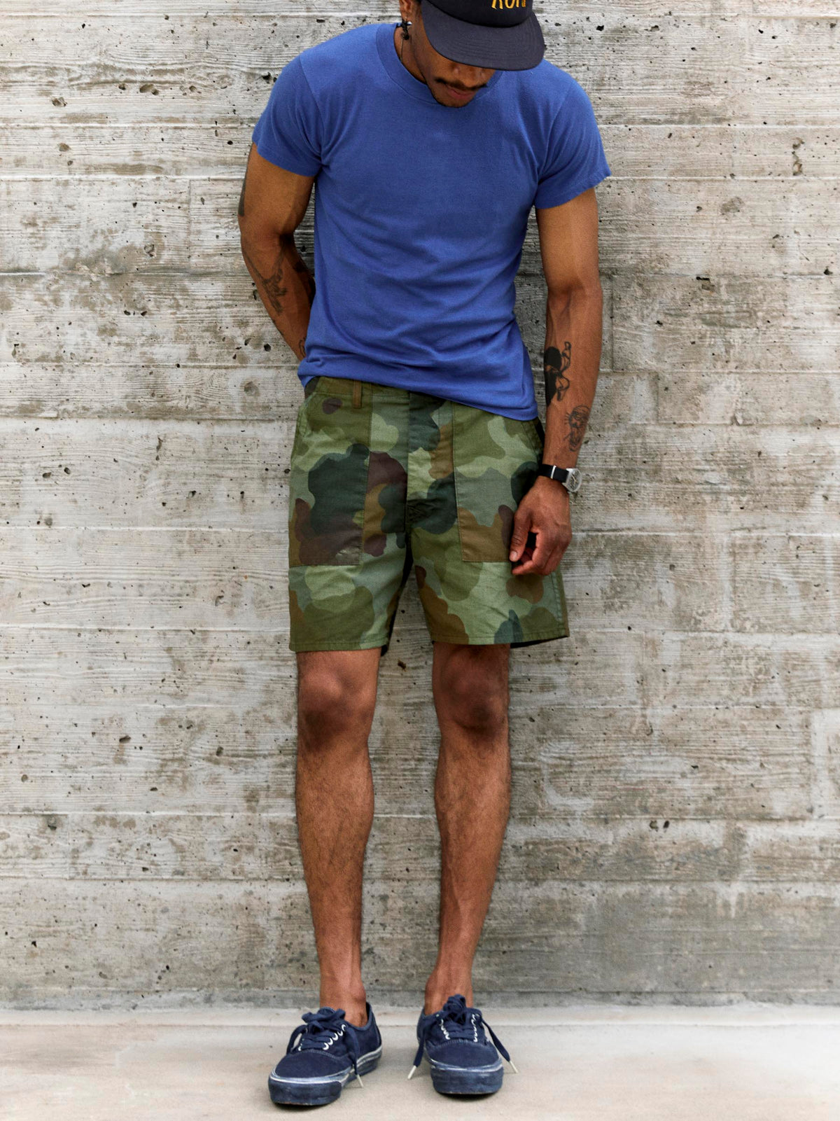 the ripstop fatigue short in painted camo