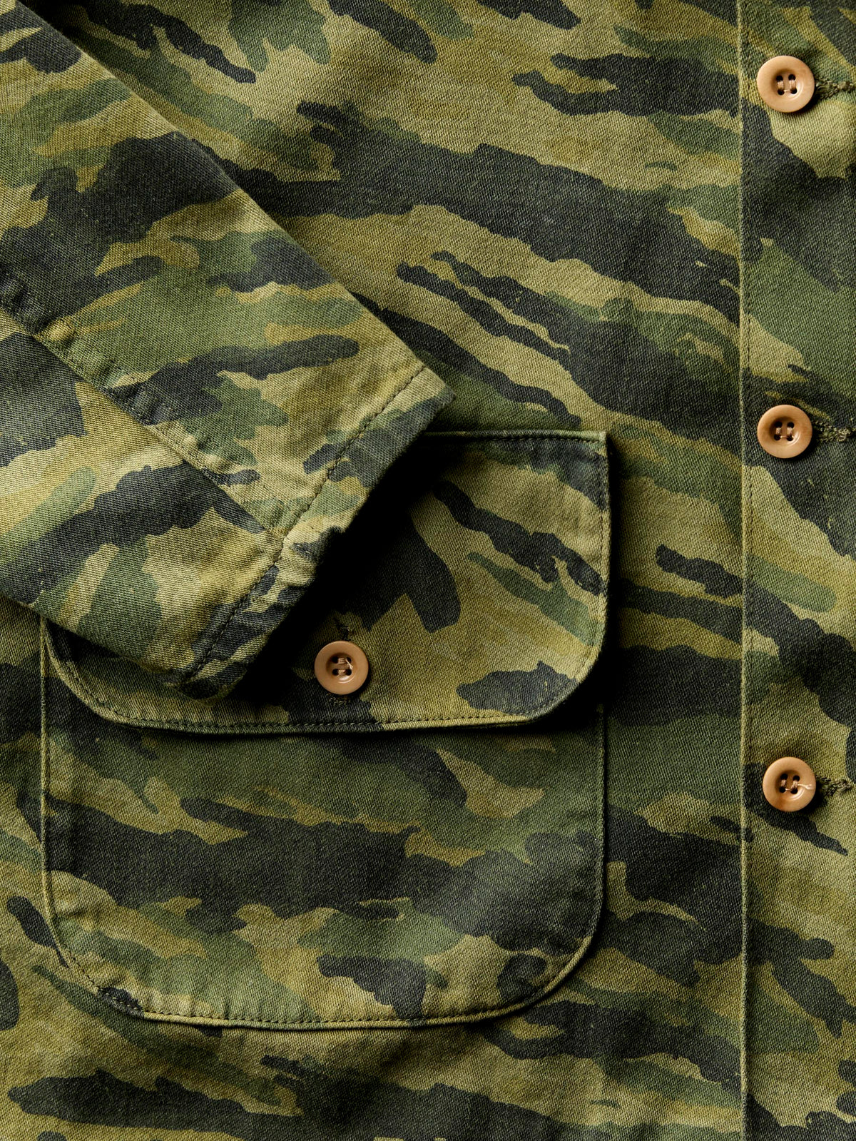 fatigue jacket in brushstroke camo