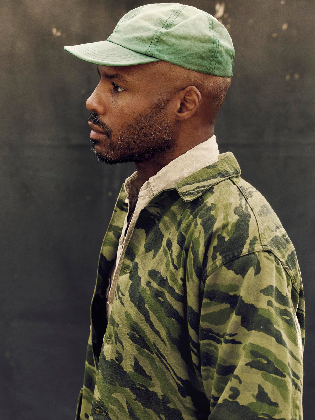 fatigue jacket in brushstroke camo