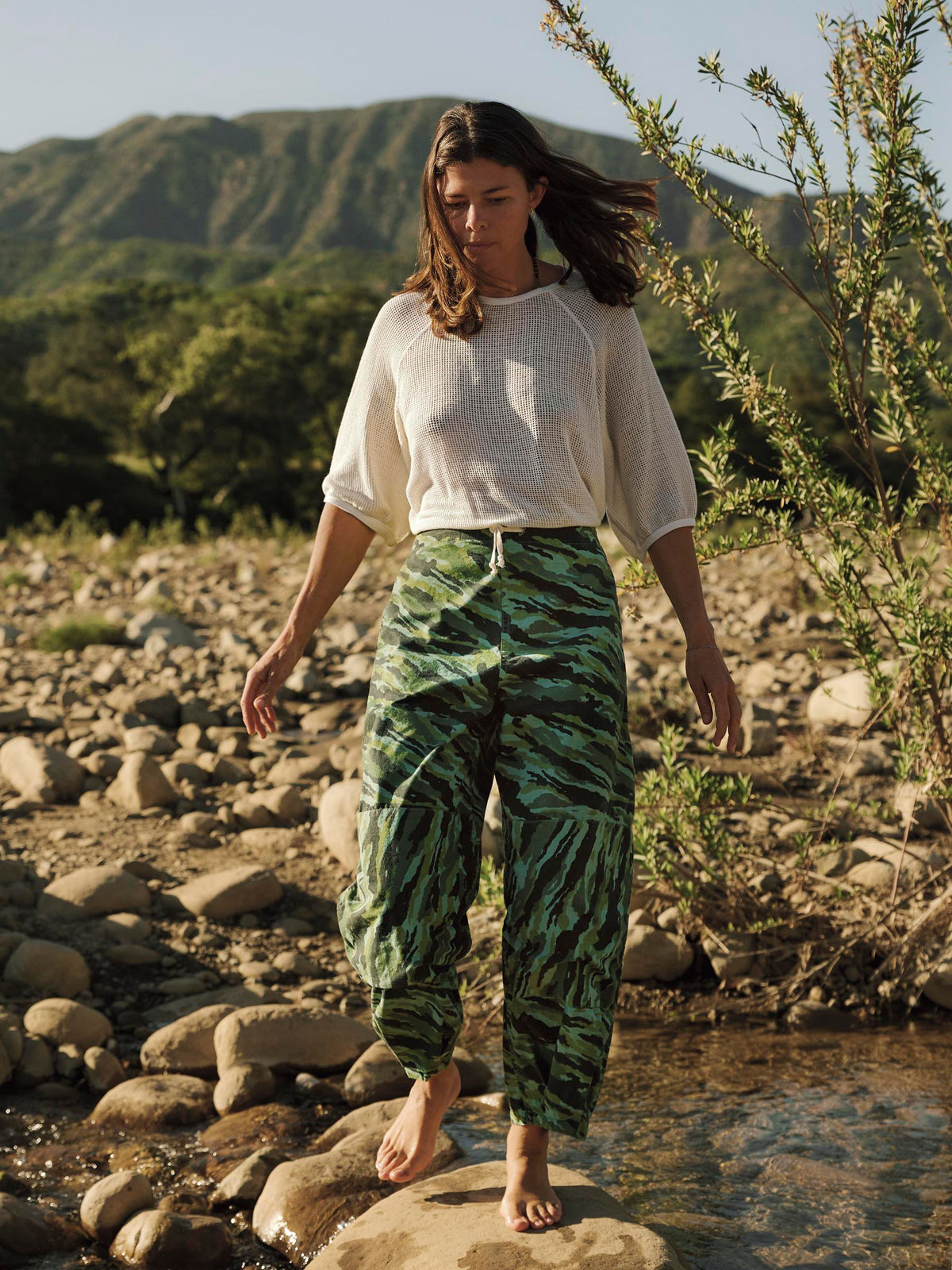 flight pant in brushstroke camo