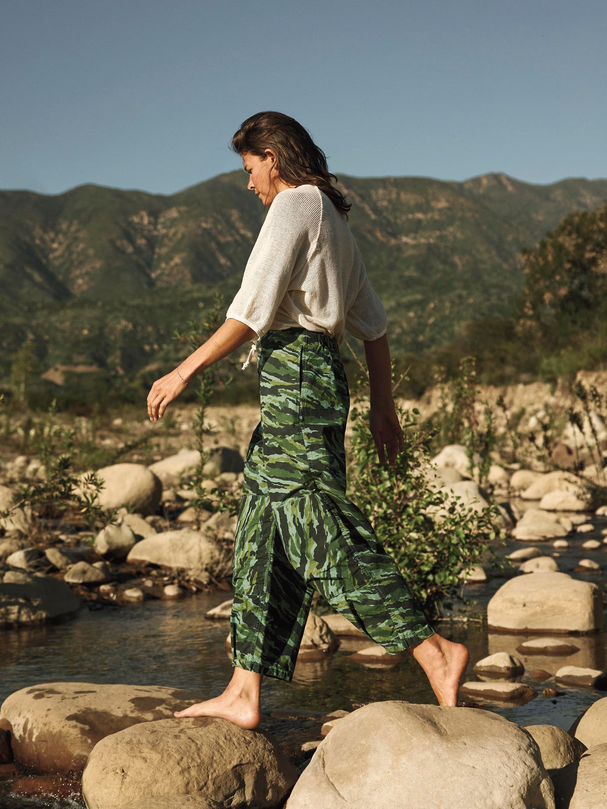 flight pant in brushstroke camo