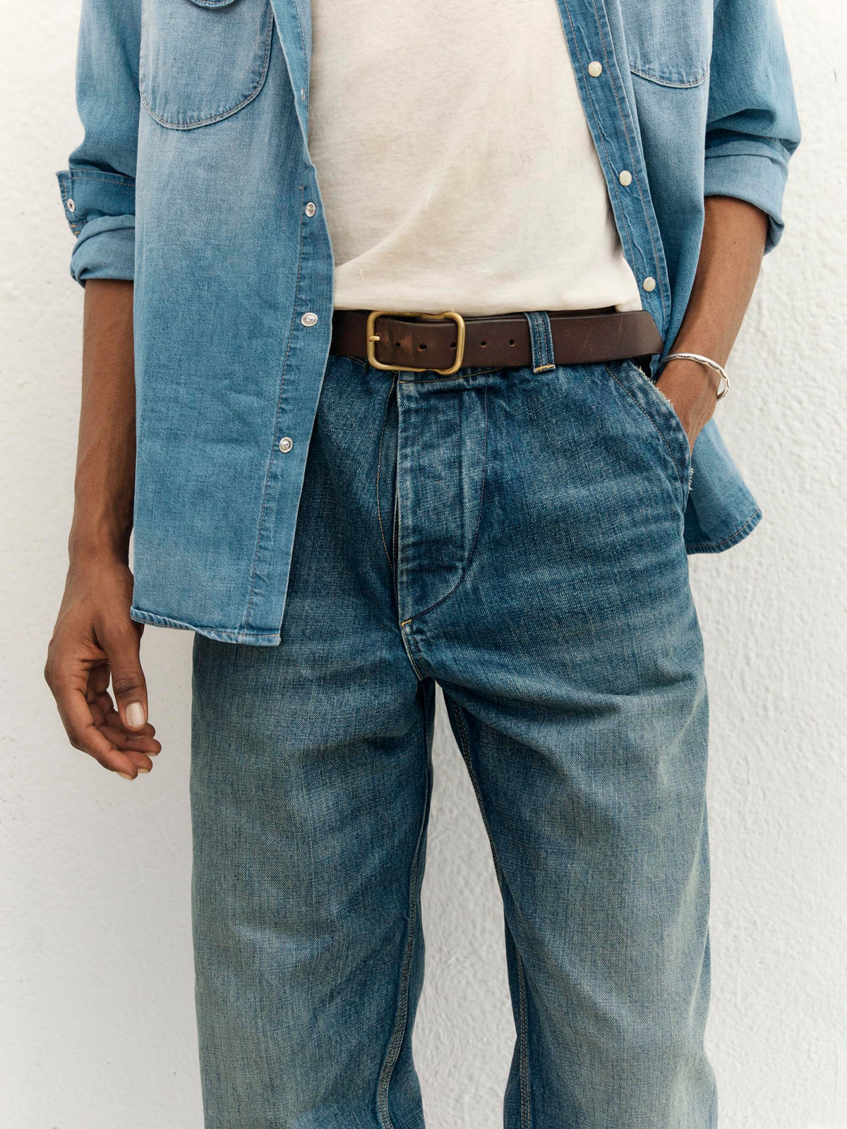carpenter pant in washed denim