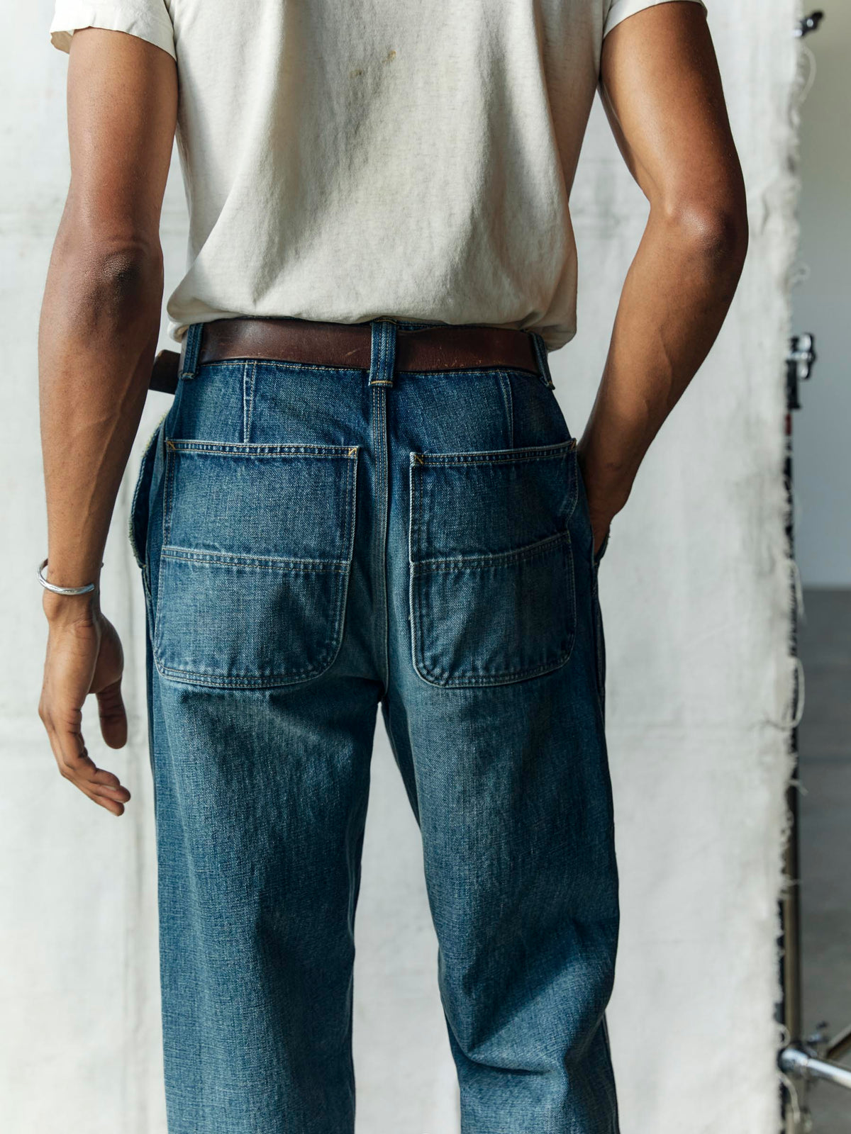 carpenter pant in washed denim