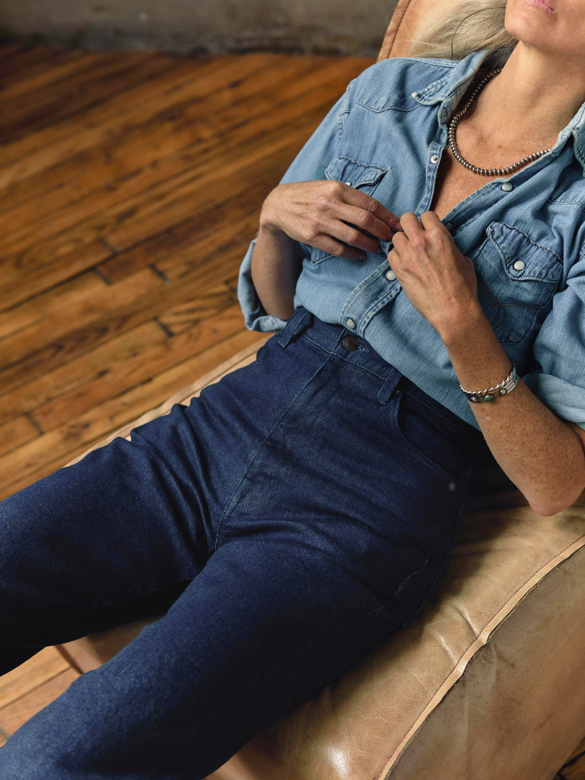 catherine slim indigo selvage rinse