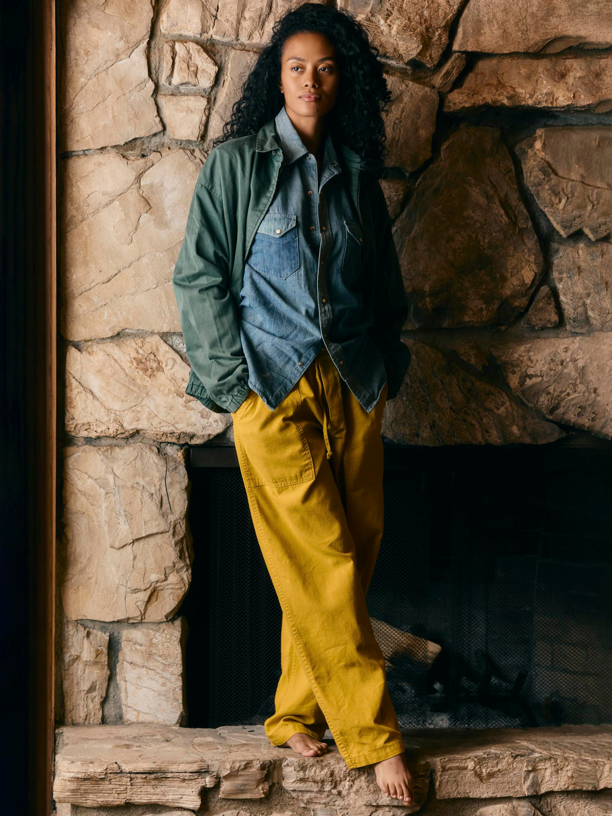 the ventura chore pant in chartreuse