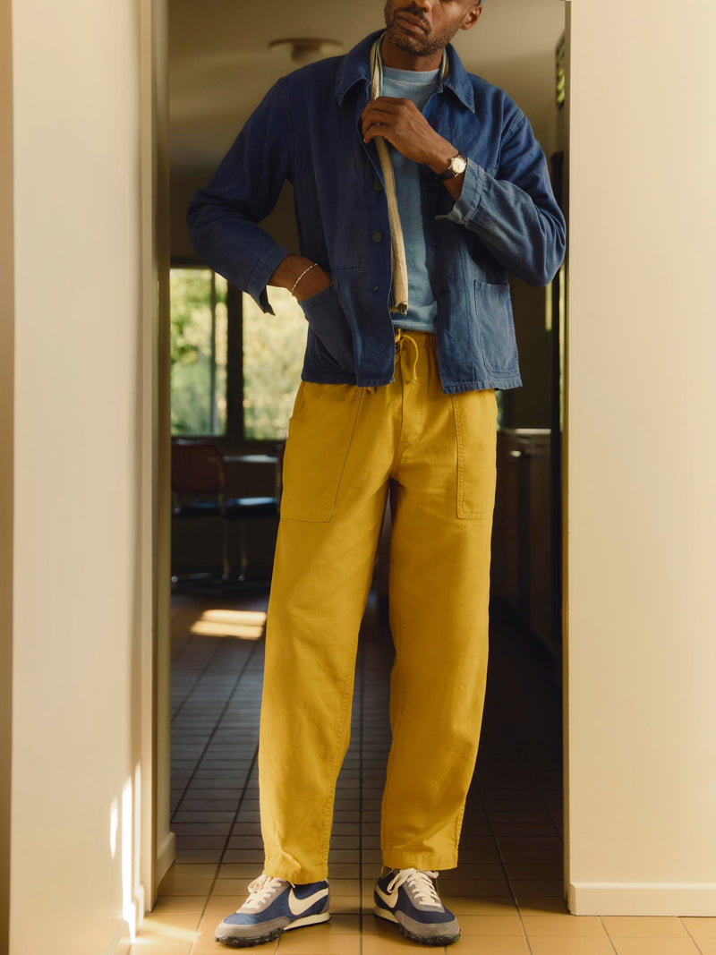 the ventura chore pant in chartreuse