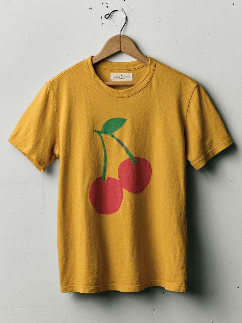 the "cherry" tee in gold