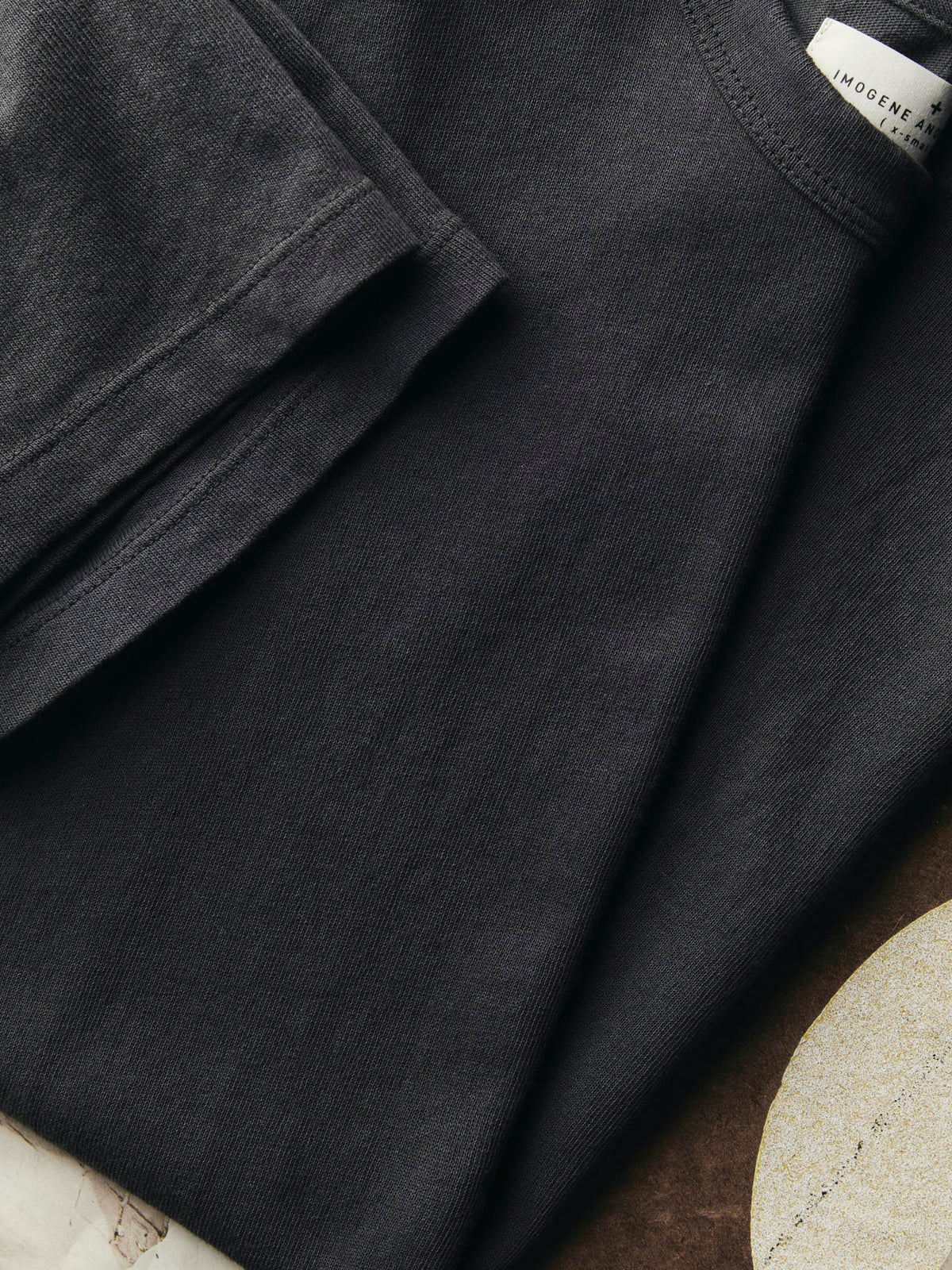 black knit midweight crew