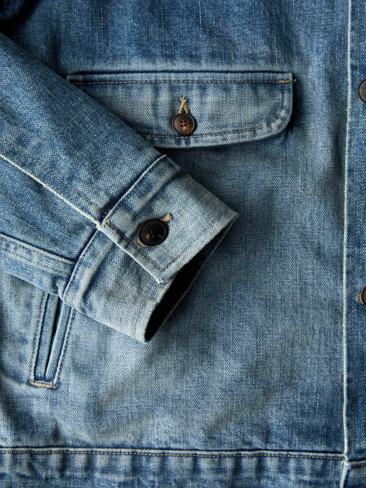 quilt lined washed denim chore coat