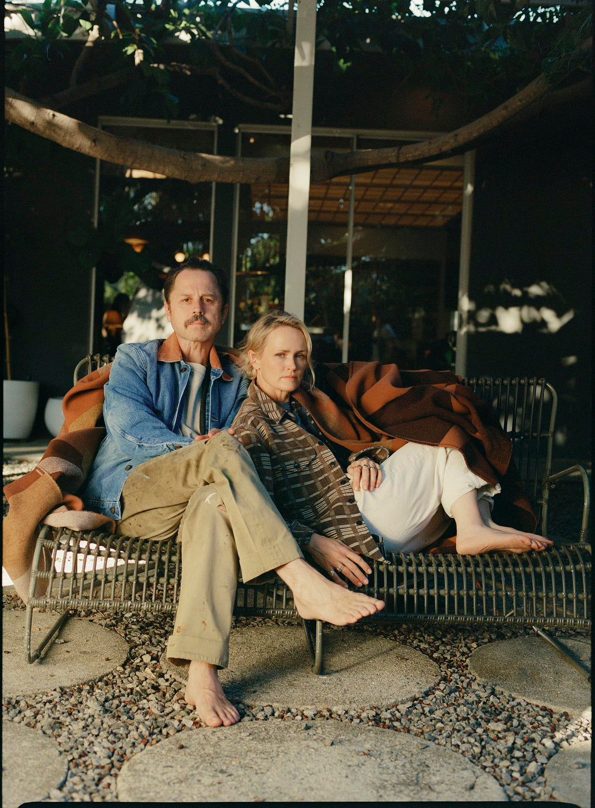 quilt lined washed denim chore coat