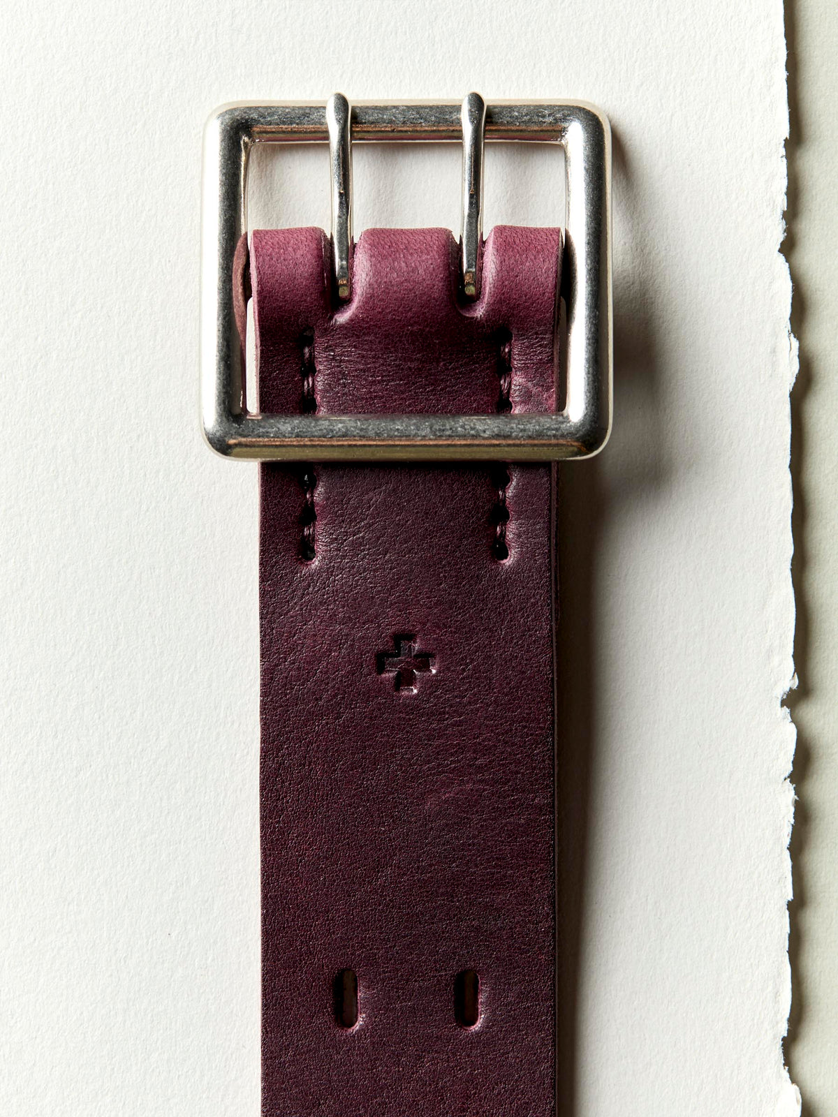 i+w x Emil Erwin two prong burgundy belt