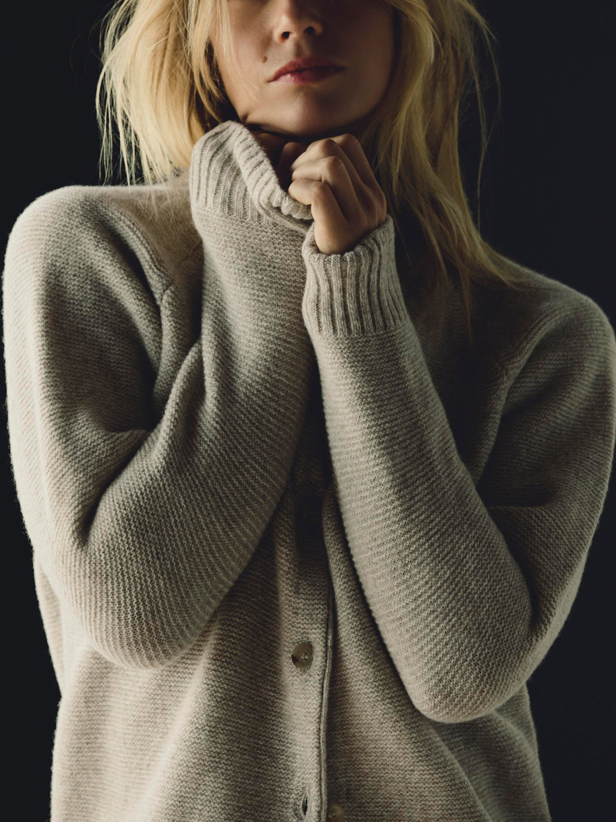 evie cardigan in natural