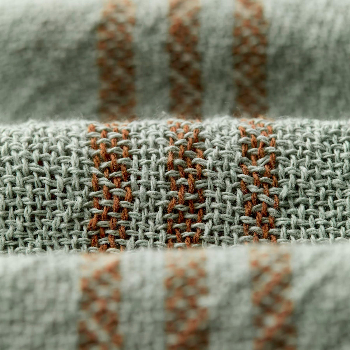 i+w x family heirloom weavers cotton throw in sage stripe