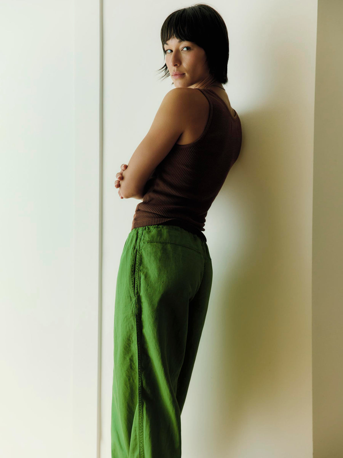 the lounge pant in fern green