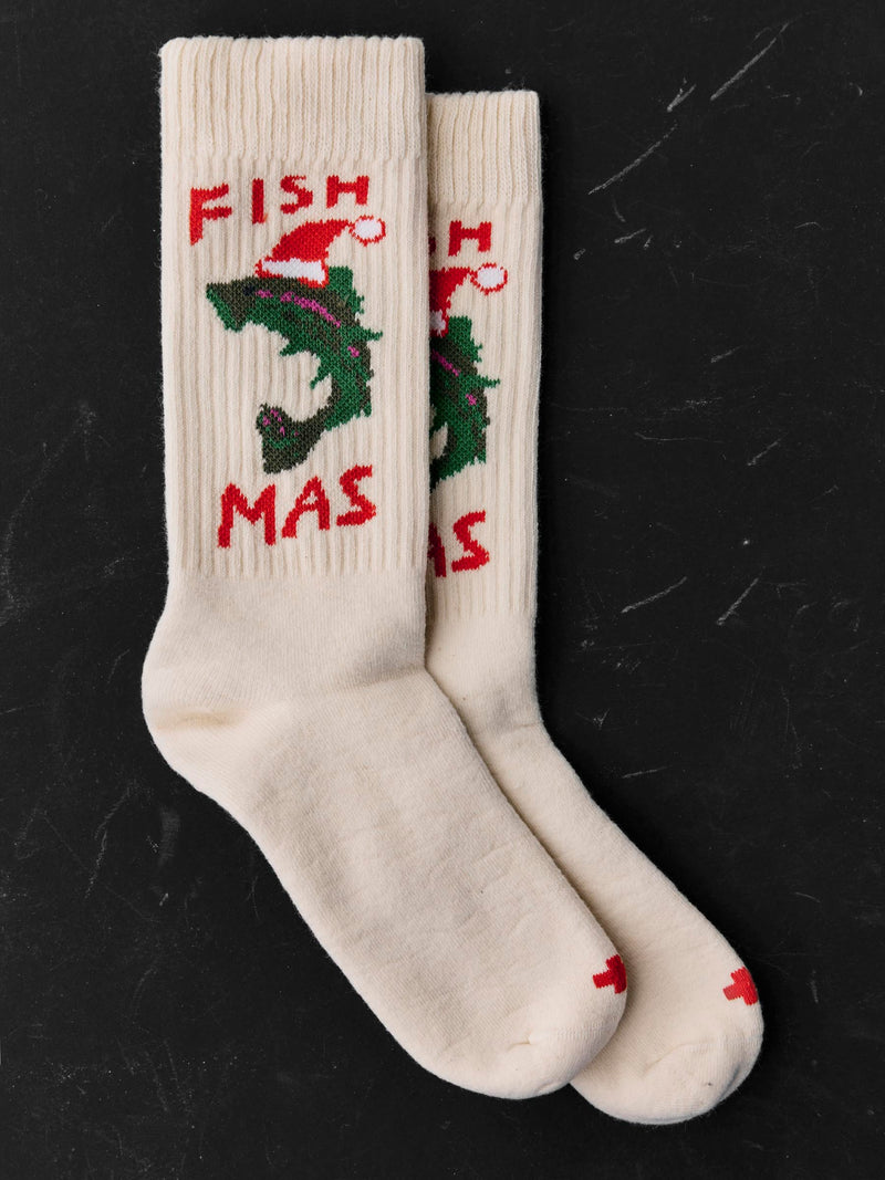 the "fishmas" sock