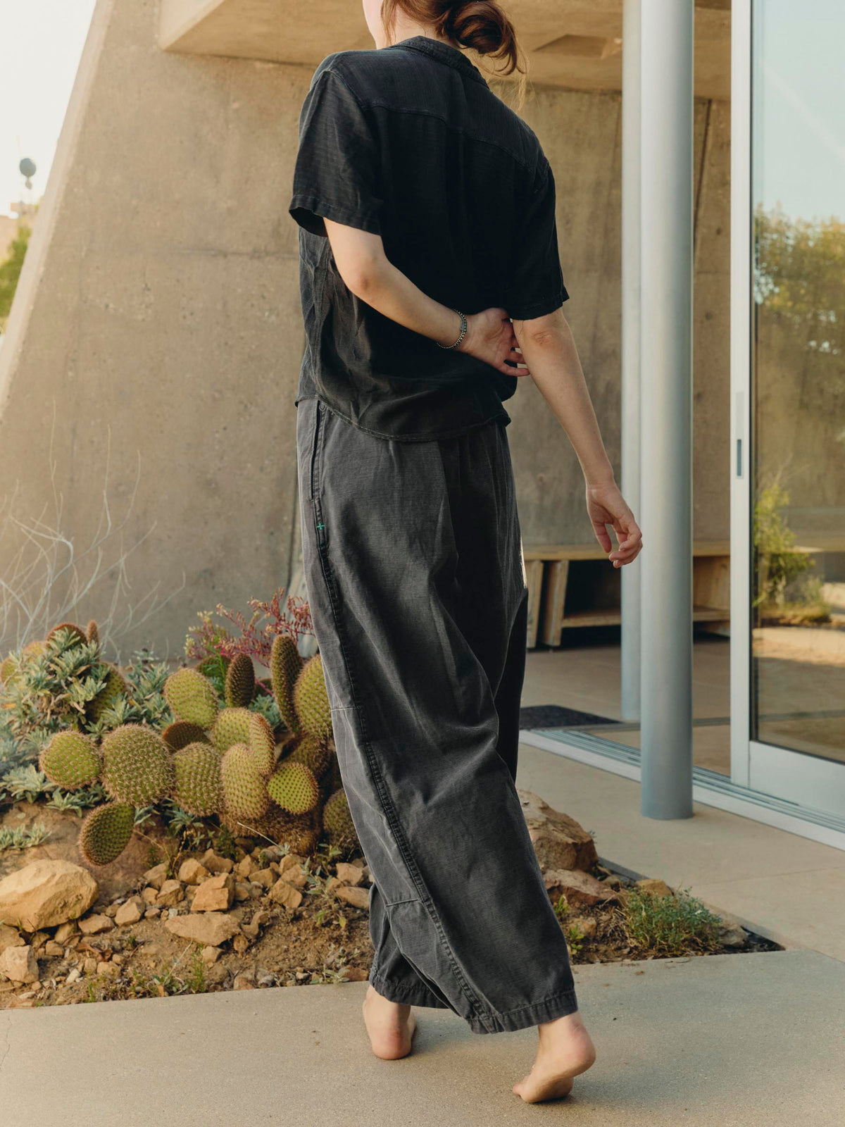 flight pant in faded black