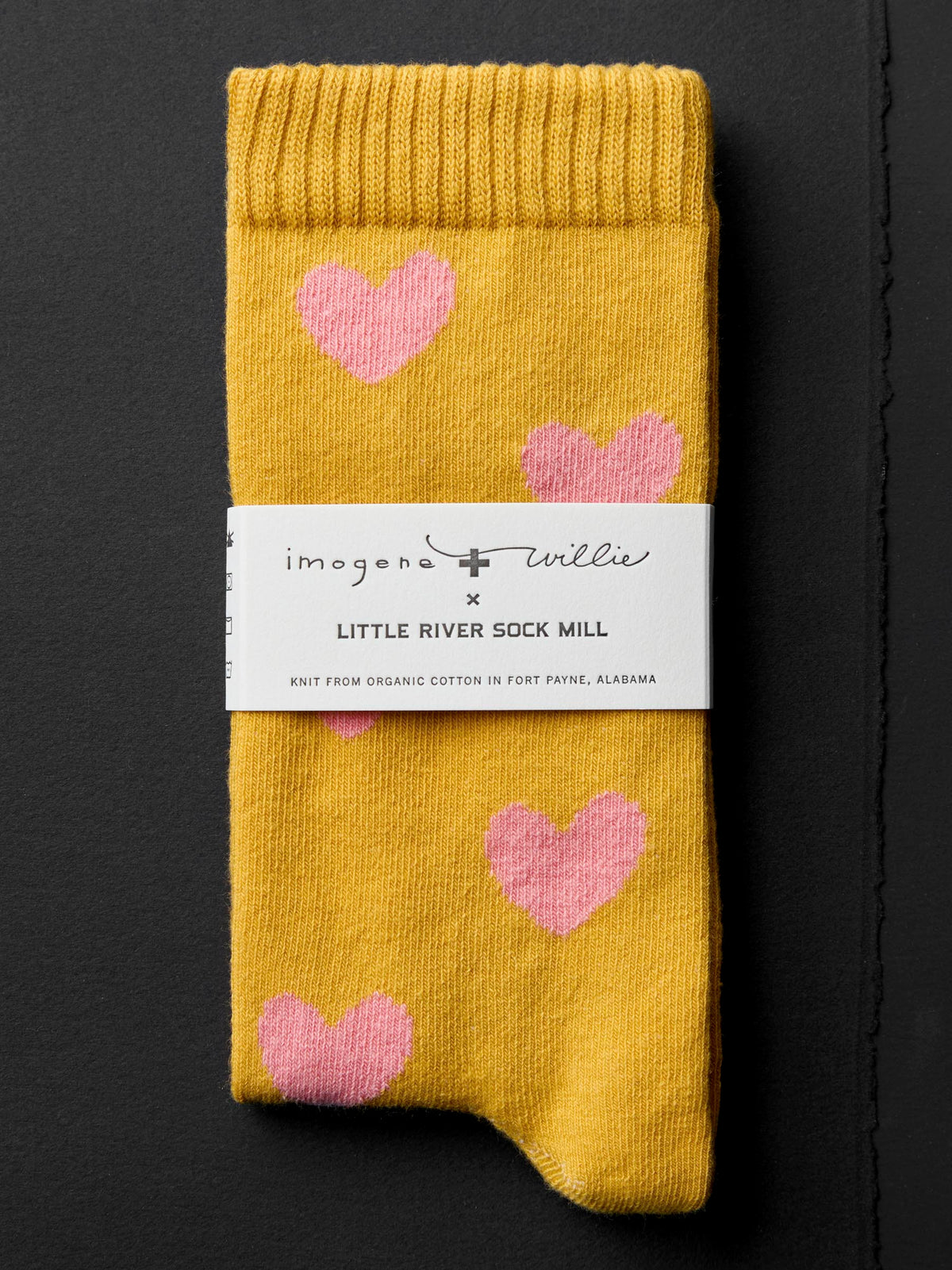 heart sock in gold