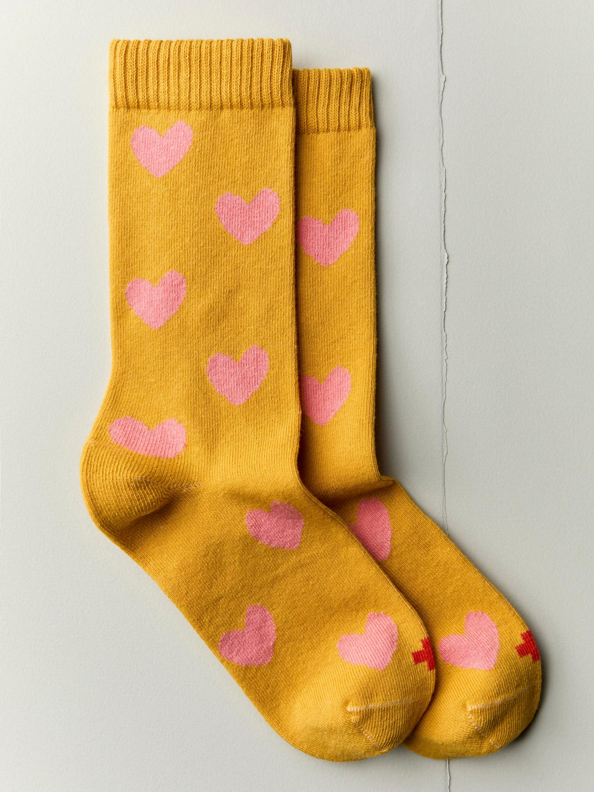 heart sock in gold