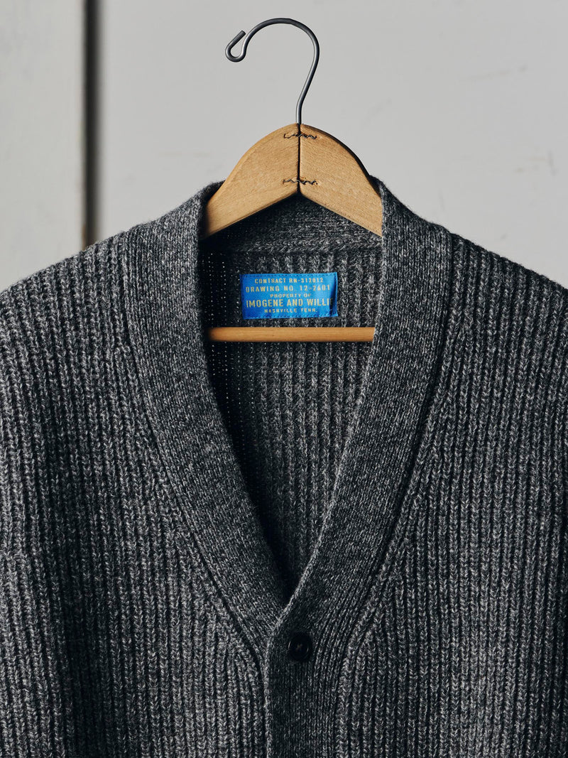 berkley cardigan marled grey - Model