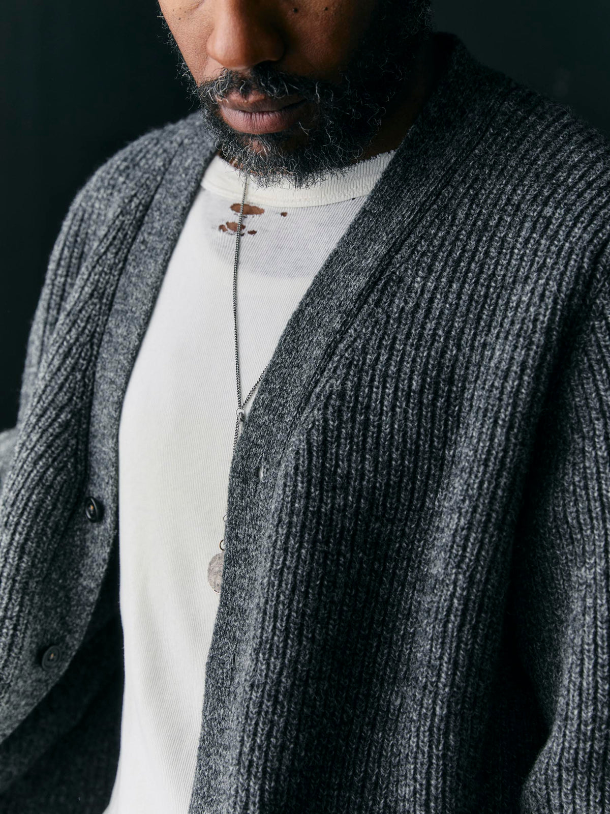 berkley cardigan marled grey