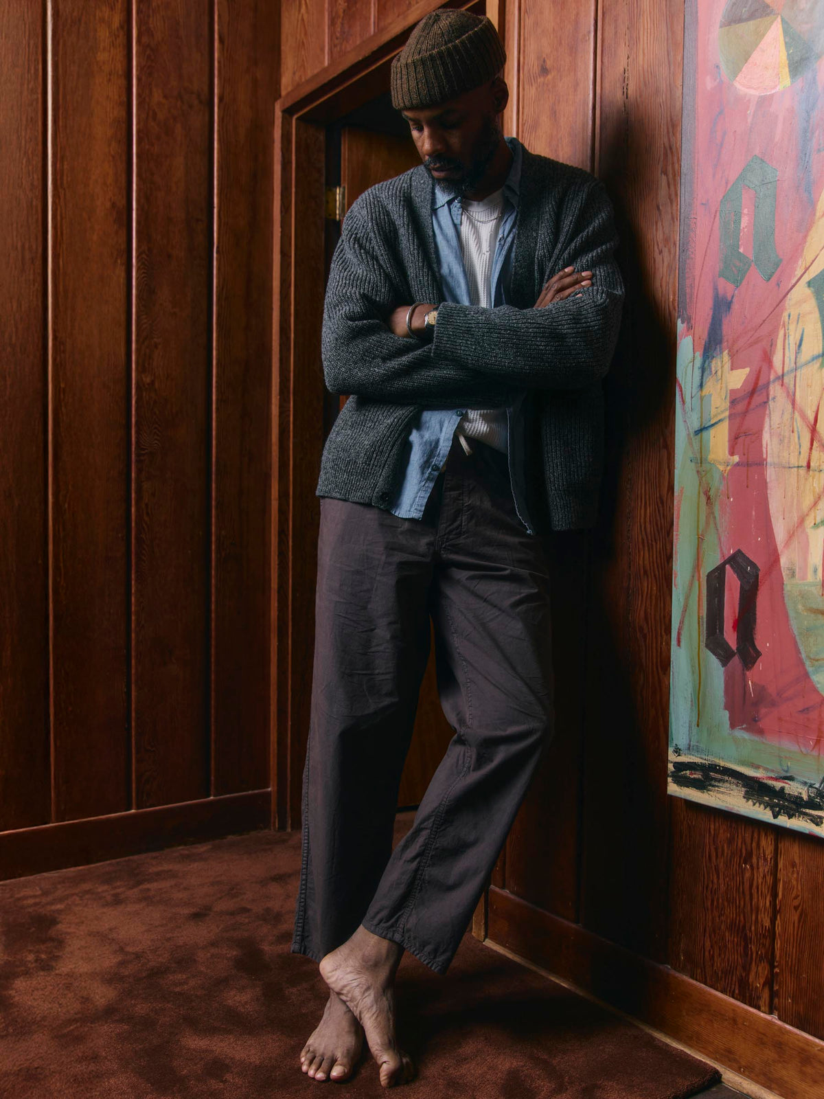 berkley cardigan marled grey