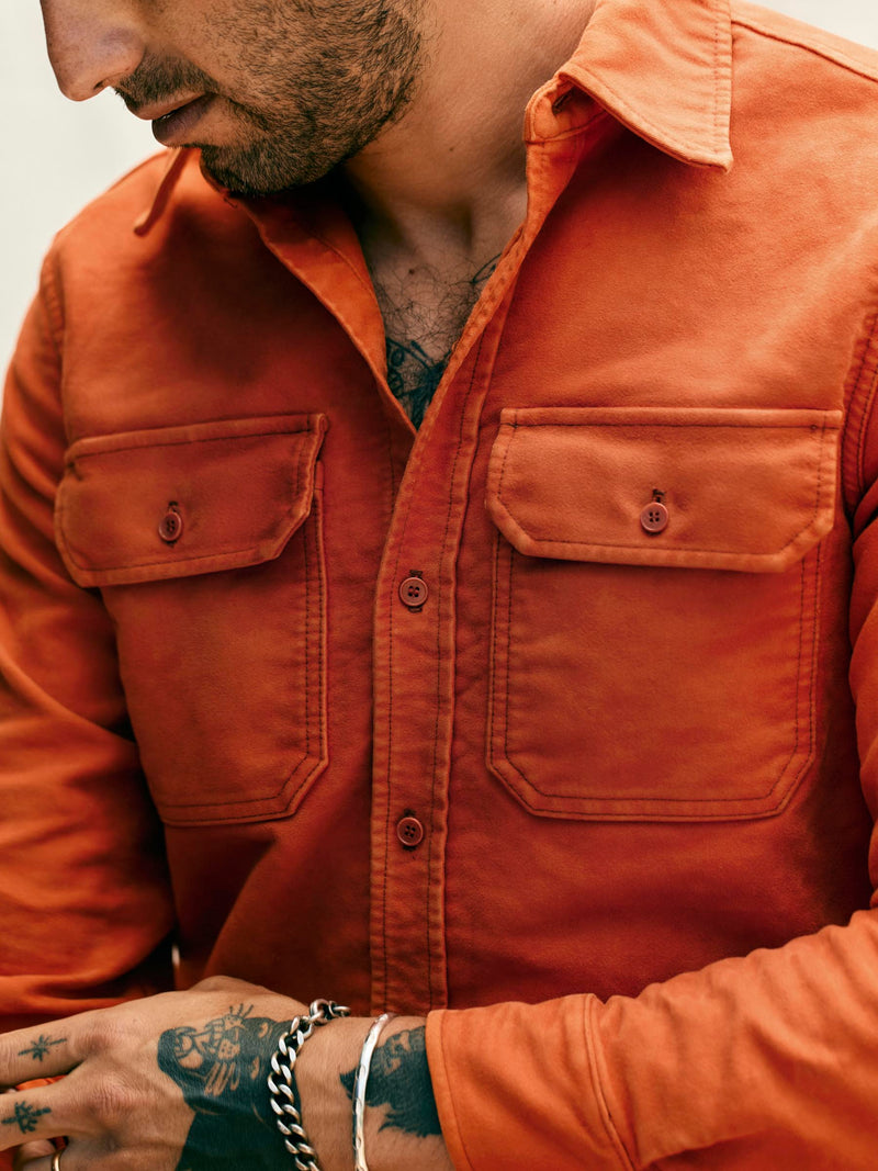 the griffin workshirt in orange