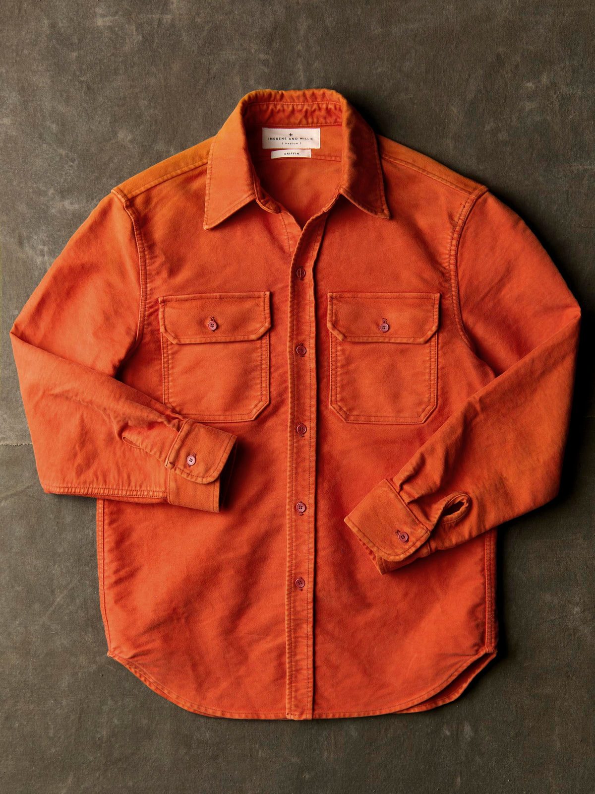 the griffin workshirt in orange
