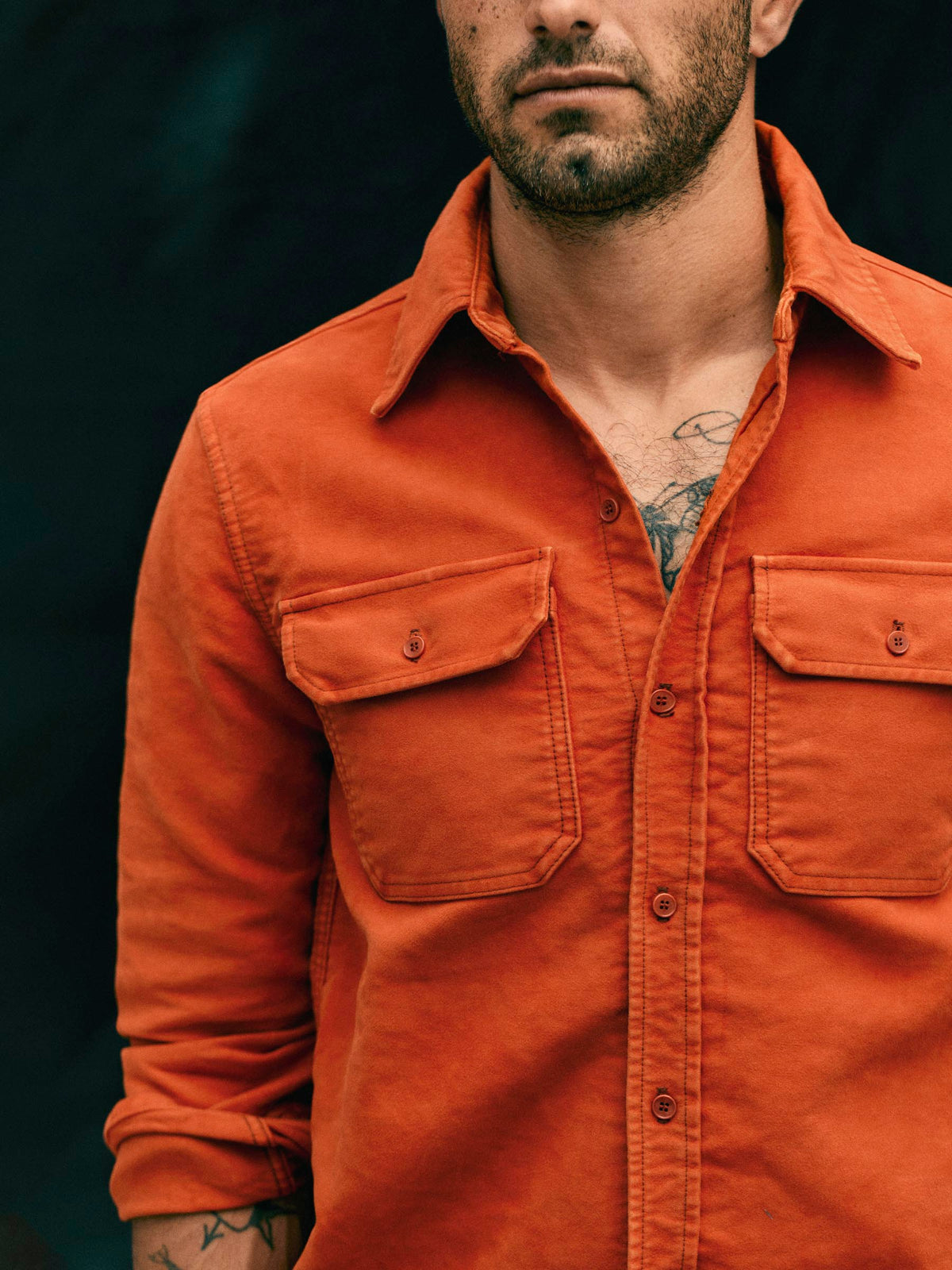the griffin workshirt in orange