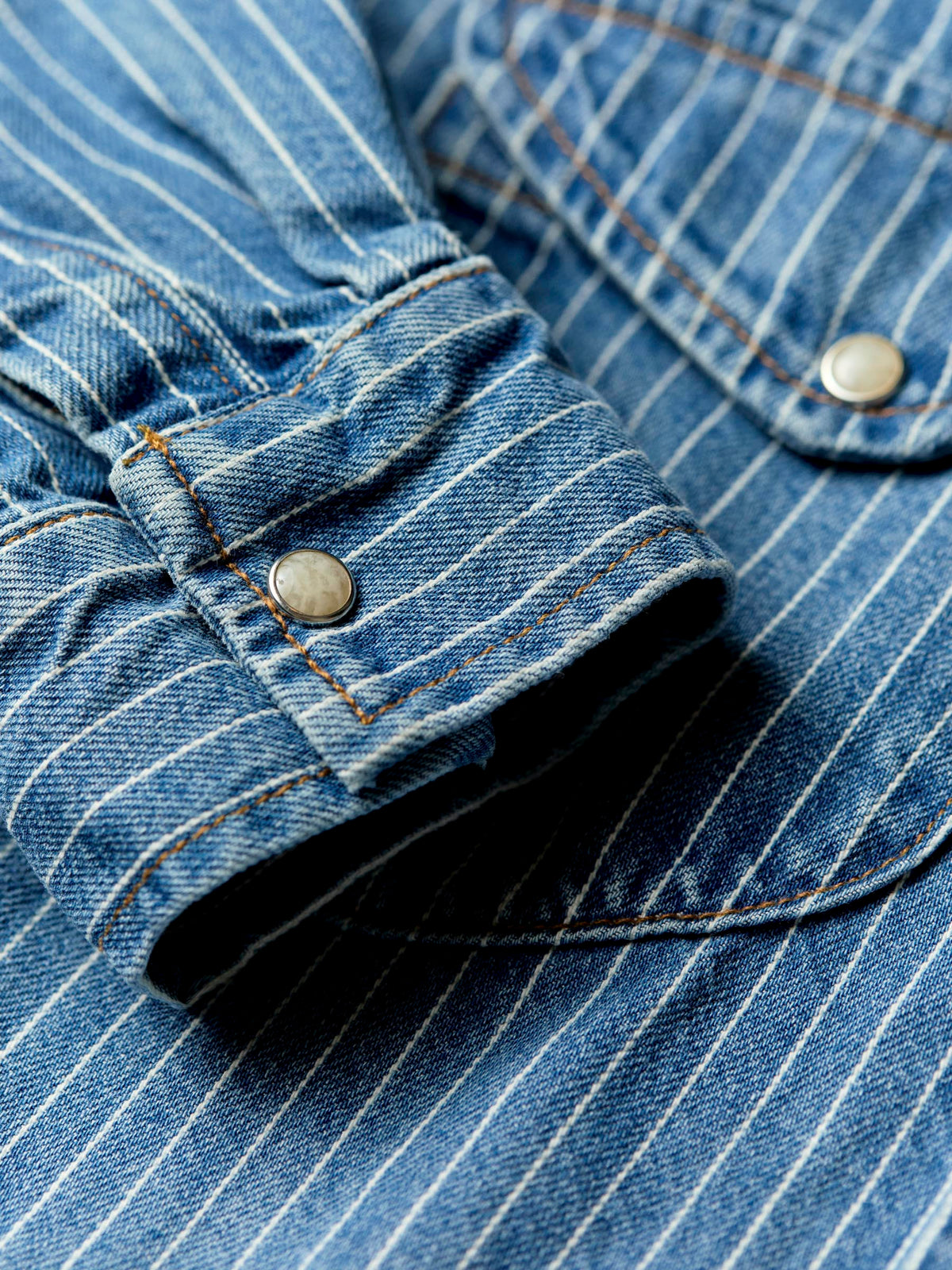 hayes indigo stripe pearl snap