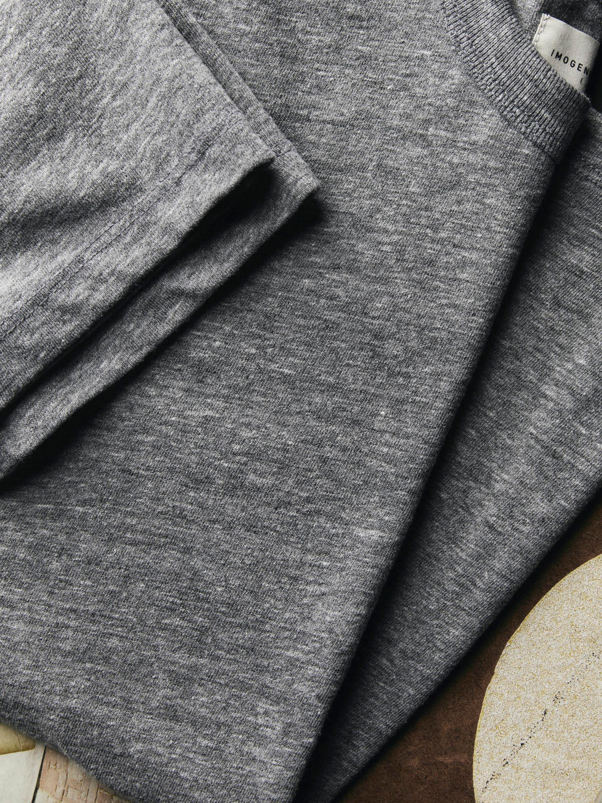 classic knit heather grey crew
