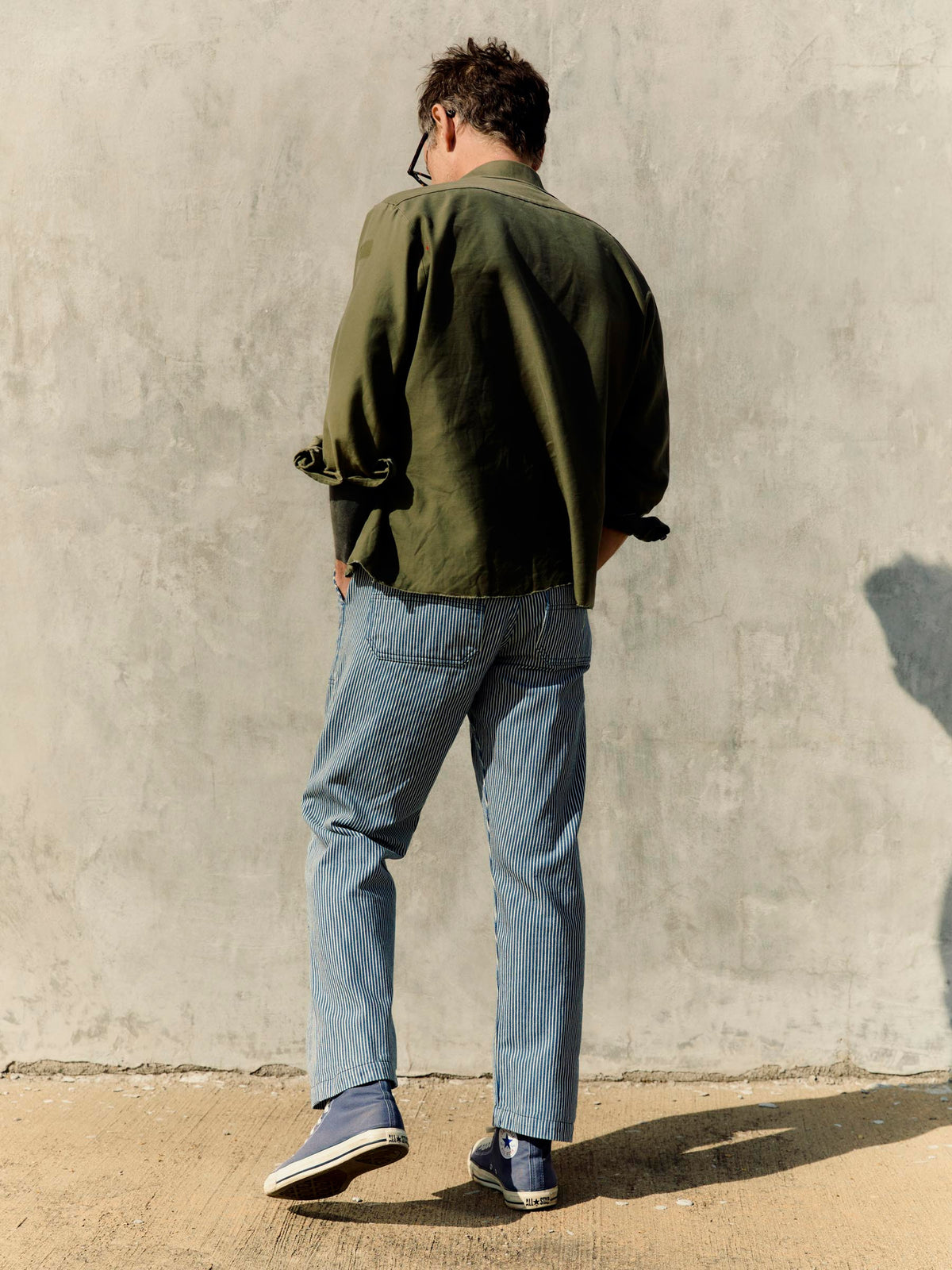 hencye workpant in hickory stripe