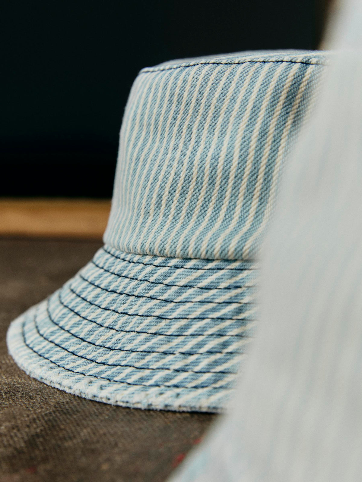 hickory stripe bucket hat