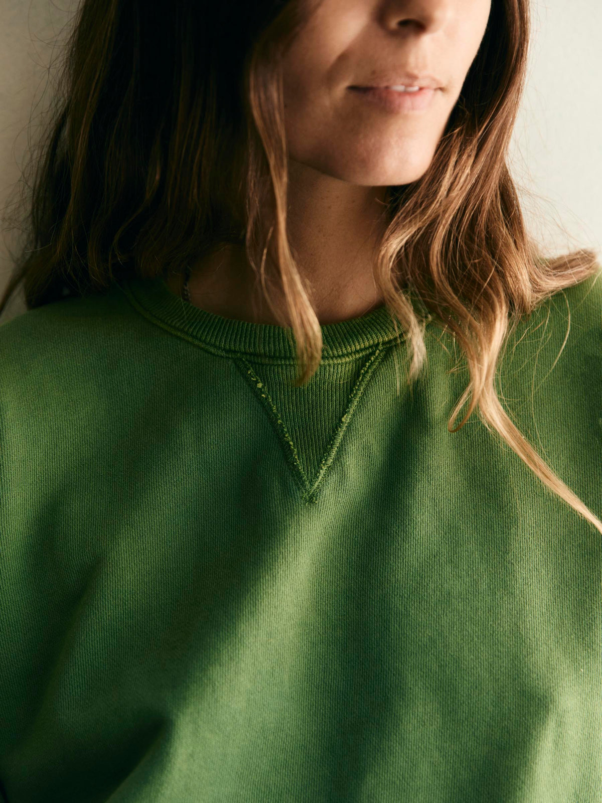 hilts sweatshirt sunfaded green