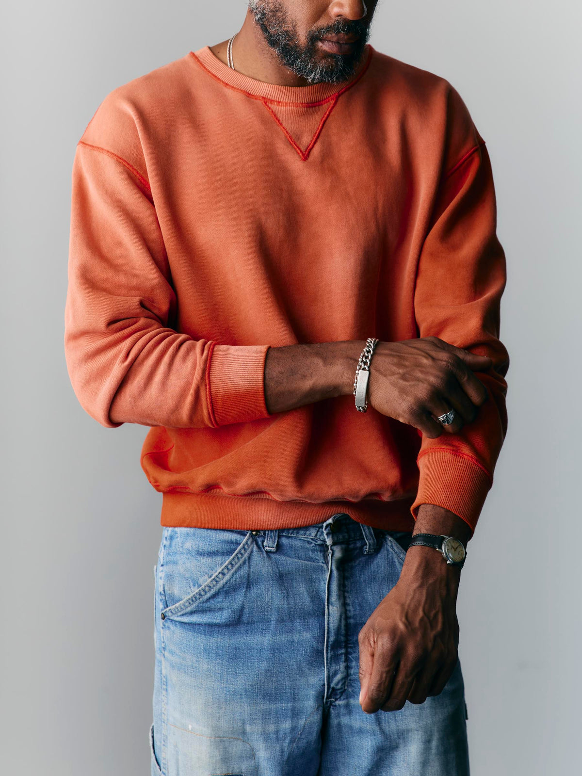 hilts sweatshirt sunfaded red