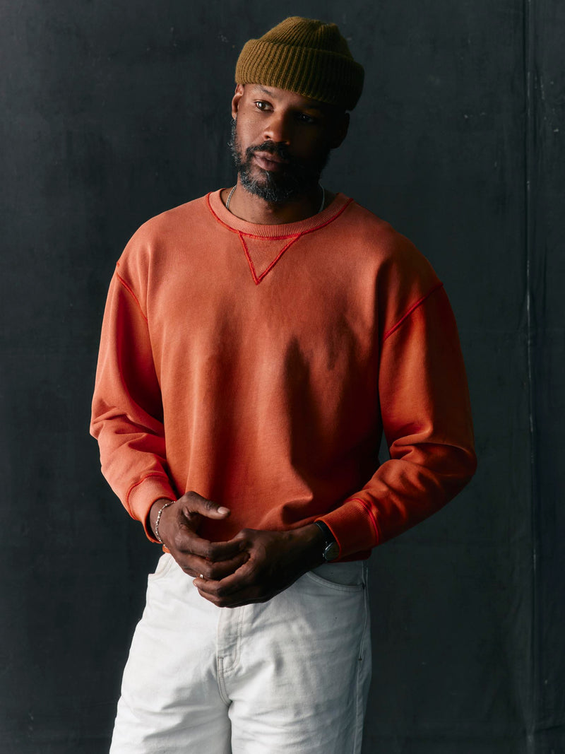 hilts sweatshirt sunfaded red