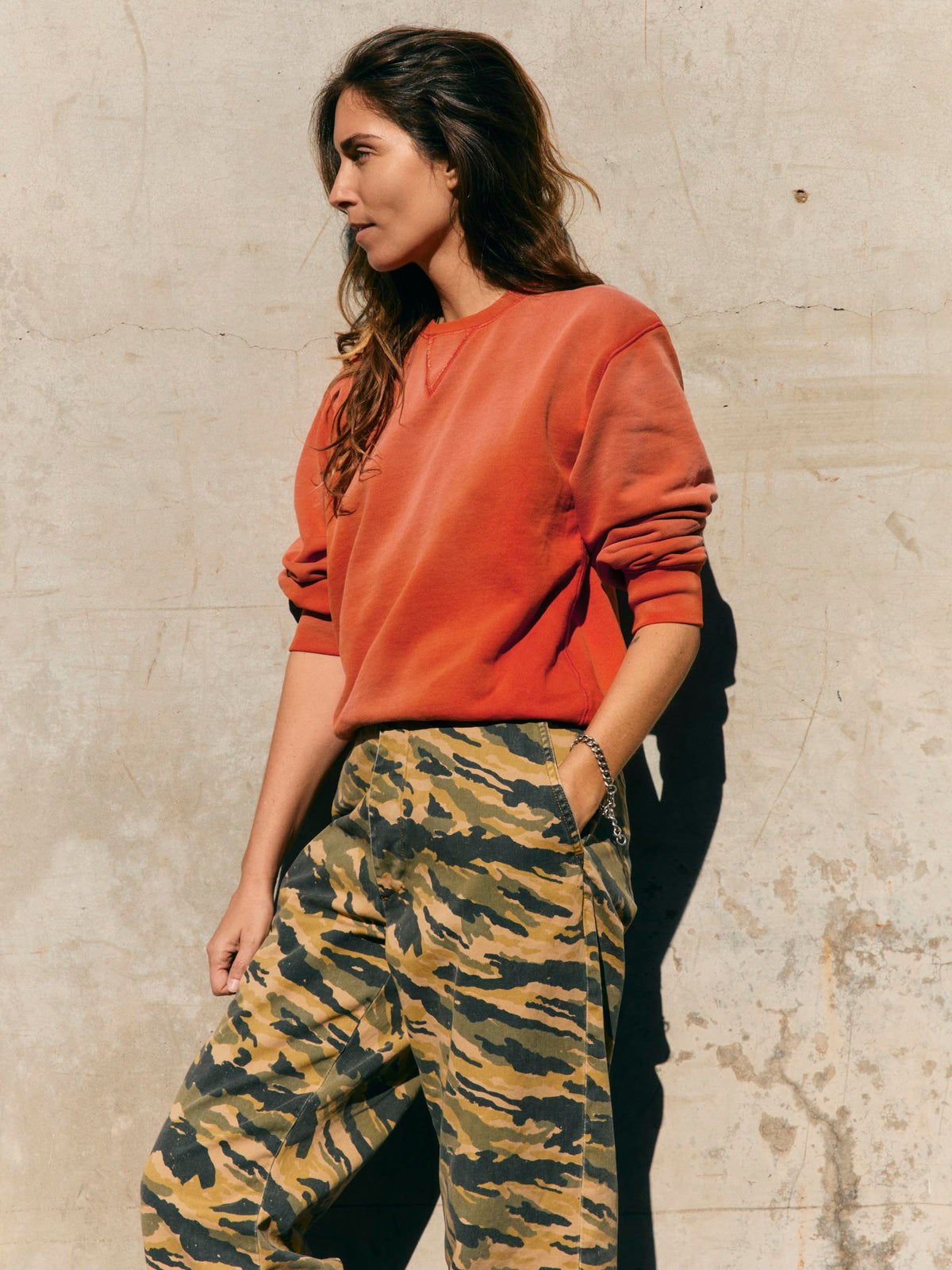 hilts sweatshirt sunfaded red