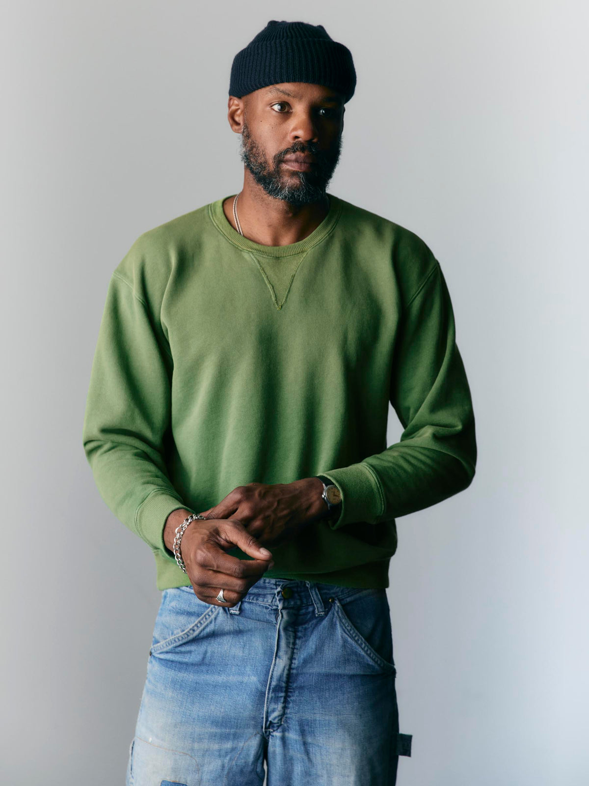 hilts sweatshirt sunfaded  green