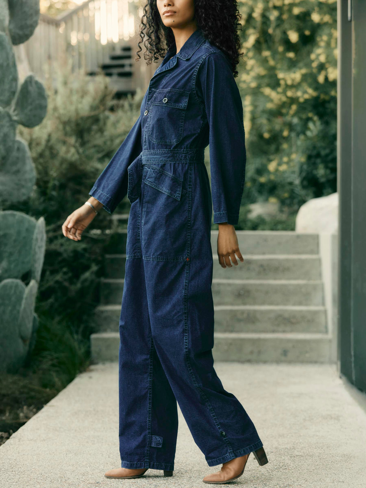 indigo ripstop coverall