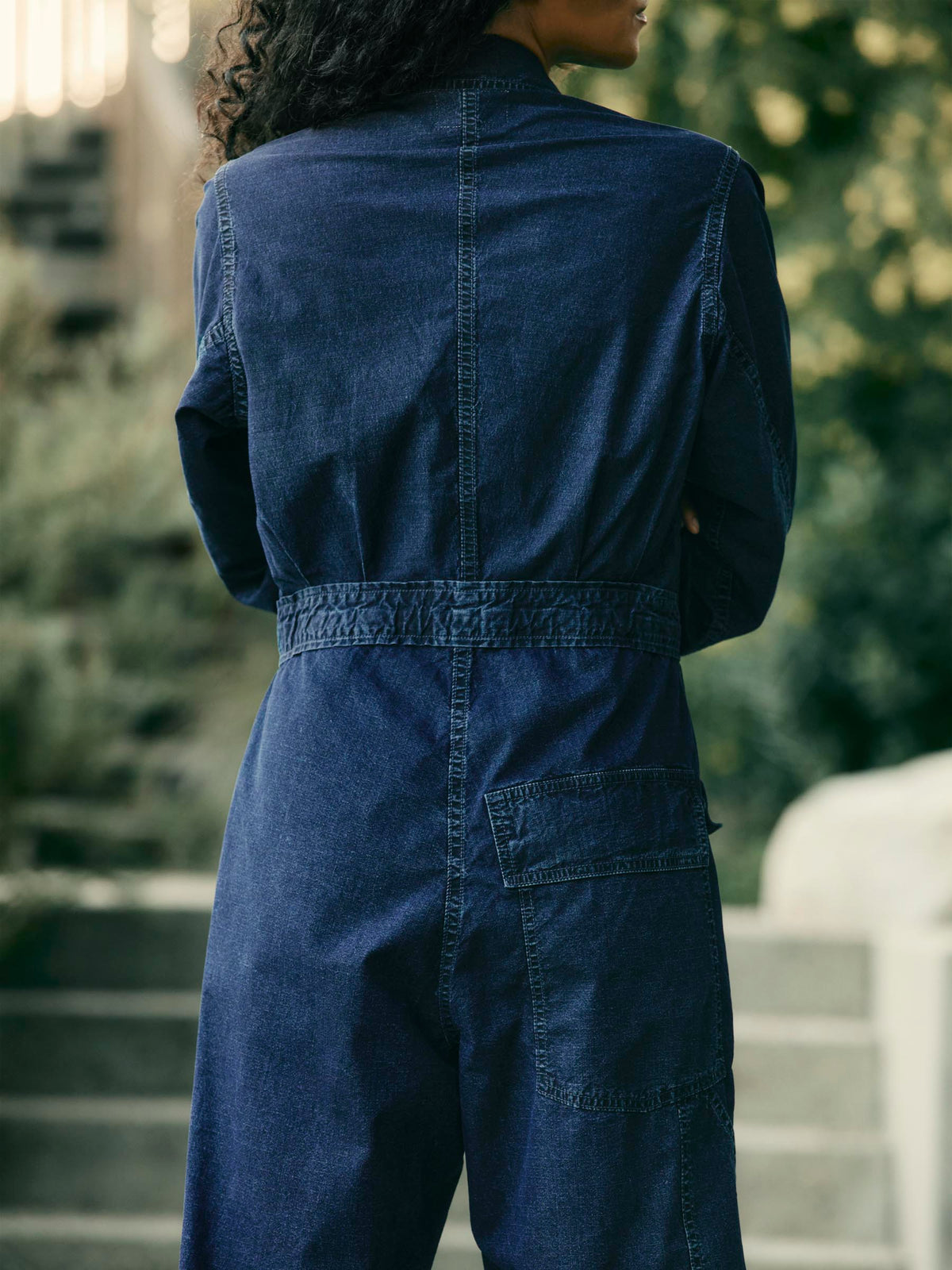 indigo ripstop coverall