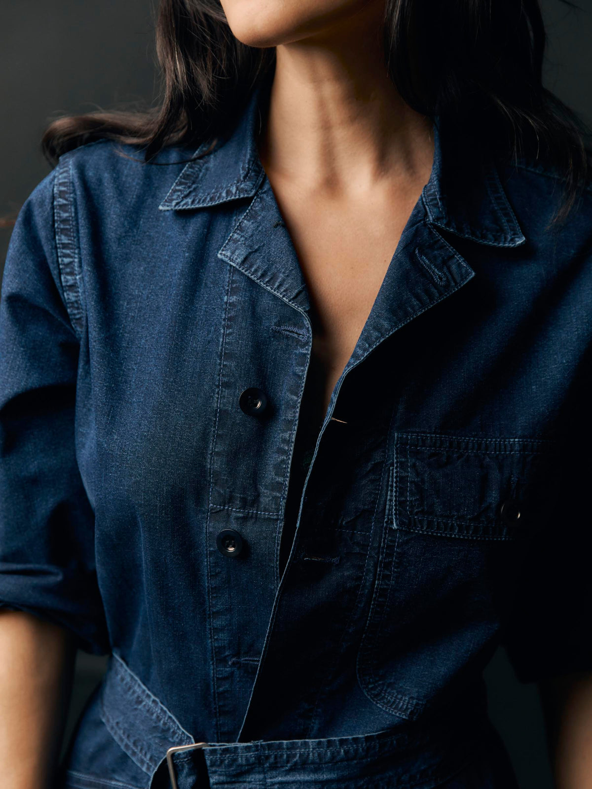 indigo ripstop coverall