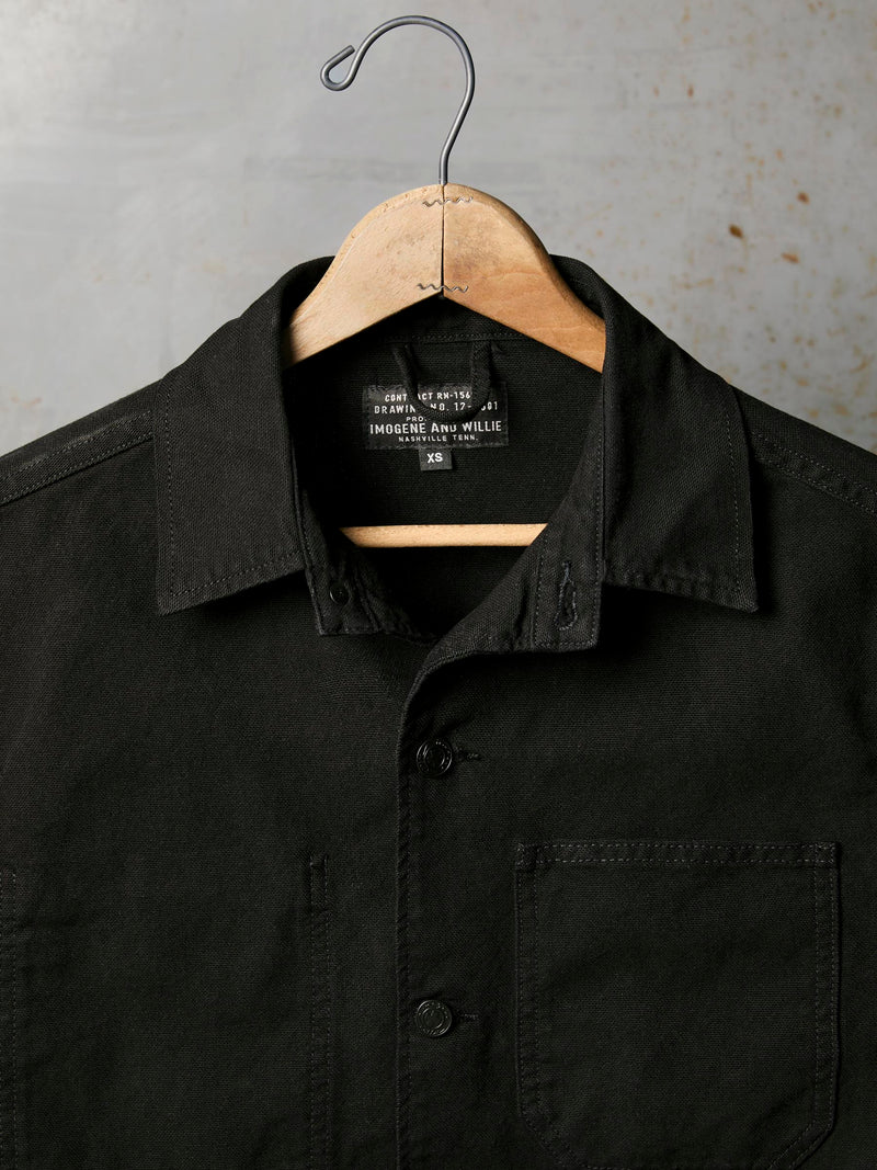 jack jacket in overdyed slate - Model