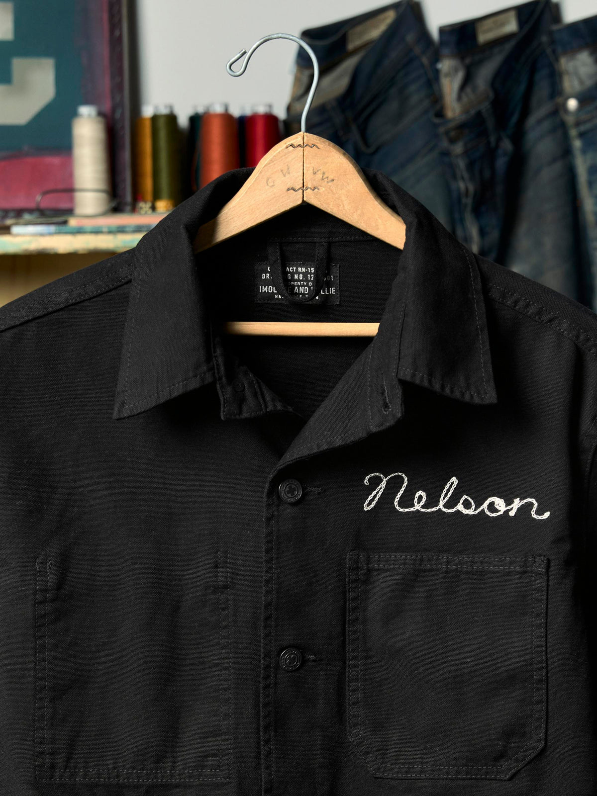 jack jacket in overdyed slate